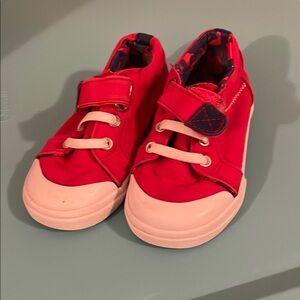 Wonder Nation Red and White Sneakers Slip-On Design
